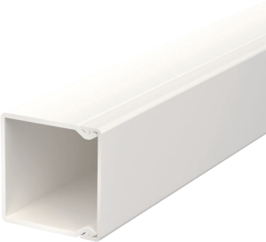 Cable duct, (L x W x H) 2000 x 40 x 40 mm, PVC, pure white, 6191126
