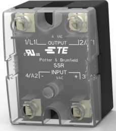 Solid state relay, 4-32 VDC, zero voltage switching, 48-660 VAC, 50 A, screw mounting, 3-1393030-1