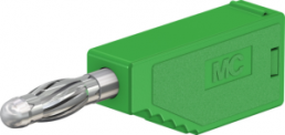 4 mm plug, solder connection, 1.0 mm², green, 22.2627-25