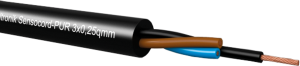 PVC control line Sensocord-PUR 3 x 0.14 mm², AWG 26, unshielded, black
