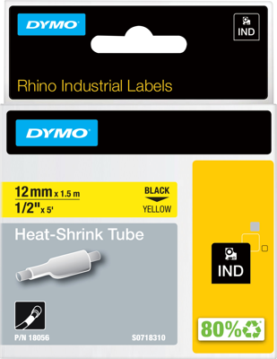 18056 DYMO Heat shrinkable tubing Marking Image 1