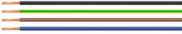 PVC-switching strand, H05V-K, 0.75 mm², AWG 19, green/yellow, outer Ø 2.7 mm