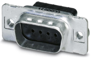 D-Sub plug, 9 pole, standard, straight, crimp connection, 1688832