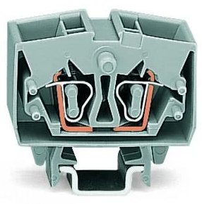 Miniature terminal block, spring-clamp connection, 0.08-2.5 mm², 1 pole, 24 A, 8 kV, gray, 264-724