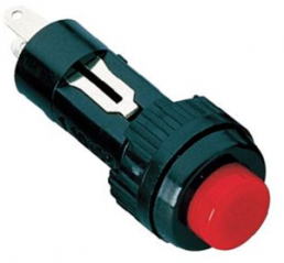 Pushbutton, 1 pole, red, unlit , 0.1 A/24 V, mounting Ø 9.1 mm, IP40, 1.10.107.011/0301