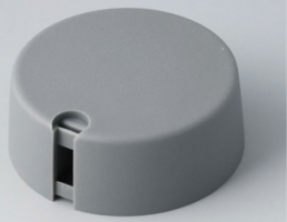 Rotary knob, 6.35 mm, plastic, gray, Ø 40 mm, H 16 mm, A1040638