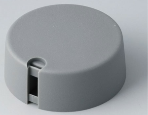 Rotary knob, 4 mm, plastic, gray, Ø 40 mm, H 16 mm, A1040048