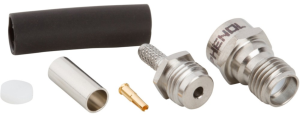 SMA socket 50 Ω, RG-174, RG-188, RG-316, LMR-100A, Belden 7805A, RG-174LL, crimp connection, straight, 901-9602-3SF