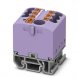 Distribution block, Push-in connection, 0.14-4.0 mm², 7 pole, 24 A, 8 kV, purple, 3274182