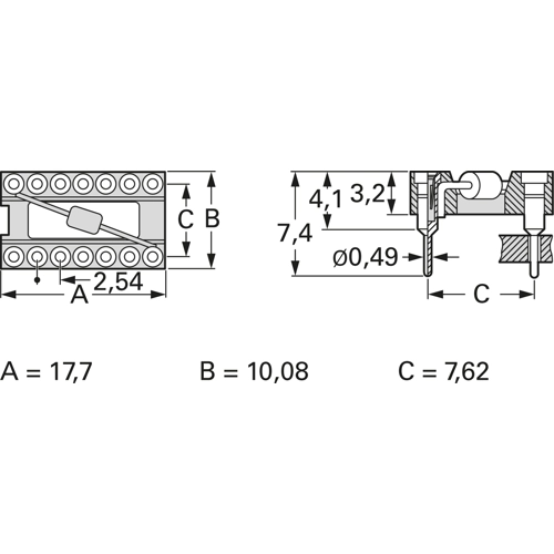 001-3-014-3-B1STH-XT0 MPE-GARRY Semiconductor Sockets, Holders Image 2