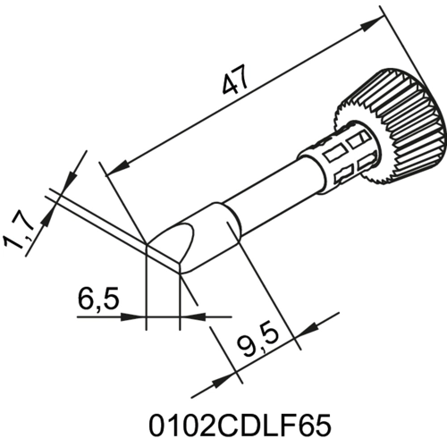 0102CDLF65/10 Ersa Soldering tips, desoldering tips and hot air nozzles Image 2