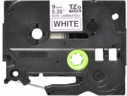 Labelling tape cartridge, 9 mm, tape white, font black, 8 m, TZE-N221