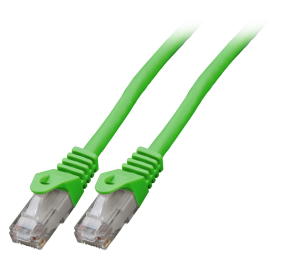 Patch cable, RJ45 plug, straight to RJ45 plug, straight, Cat 5e, U/UTP, LSZH, 1.5 m, green