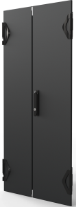 Varistar CP Double Steel Door, Plain, 3-PointLocking, RAL 7021, 24 U, 1200H, 600W
