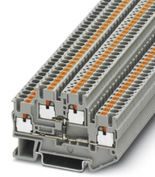 Component terminal block, push-in connection, 0.14-4.0 mm², 4 pole, 500 mA, 6 kV, gray, 3210936