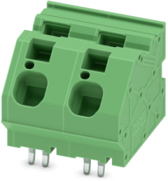 PCB terminal, 2 pole, pitch 15 mm, AWG 24-6, 76 A, spring-clamp connection, green, 1739295