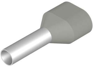 Insulated Wire end ferrule, 4.0 mm², 22 mm/12 mm long, gray, 9037530000