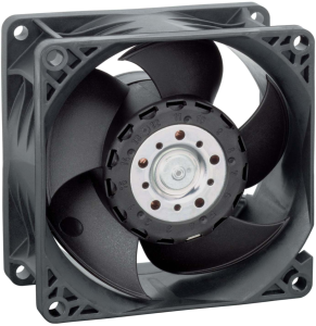DC axial fan, 12 V, 80 x 80 x 38 mm, 190 m³/h, 66 dB, ball bearing, ebm-papst, 8212 JH3