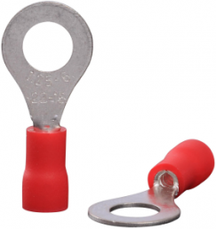 Insulated ring cable lug, 0.5-1.5 mm², 6.5 mm, M6, red