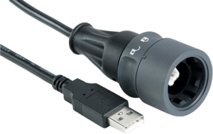 USB 2.0 Adapter cable, USB plug type B to USB plug type A, 2 m, black