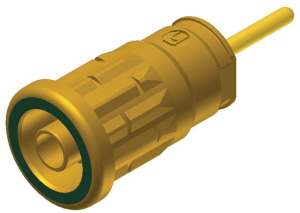 4 mm socket, solder connection, mounting Ø 12.2 mm, CAT III, yellow/green, SEP 2630 S1,9 GN/GE
