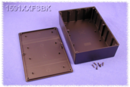 ABS enclosure, (L x W x H) 221 x 150 x 64 mm, black (RAL 9005), IP54, 1591XXFSBK