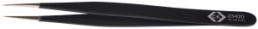 ESD precision tweezers, uninsulated, antimagnetic, stainless steel, 110 mm, T2340D