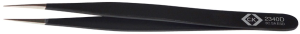 ESD precision tweezers, uninsulated, antimagnetic, stainless steel, 110 mm, T2340D