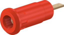 2 mm socket, flat plug connection, mounting Ø 8.3 mm, CAT III, red, 65.9099-22