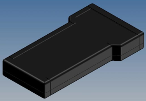 ABS enclosure, (L x W x H) 210 x 116 x 31.5 mm, black (RAL 9004), IP54, TBT-2.9