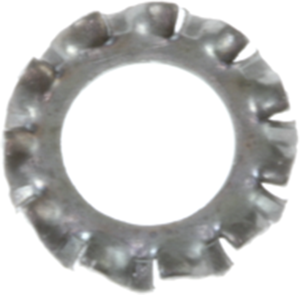 Serrated lock washer, M4, spring steel, DIN 6798 A, 6798A0043B