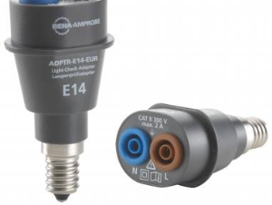 Lamp test adapter kit, for installation tester, ADPTR-E14-EUR