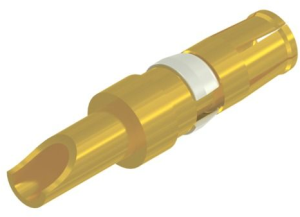 Receptacle, AWG 14-12, solder connection, gold-plated, 132C10029X