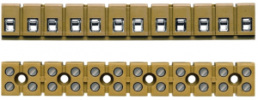 Terminal block, 12 pole, 2.5 mm², clamping points: 24, yellow, screw connection, 24 A