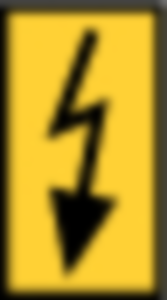 Polyamide cable maker, imprint "symbol: lightning", (L x W x H) 3 x 6.4 x 5 mm, max. bundle Ø 2.8 mm, yellow, 561-01764