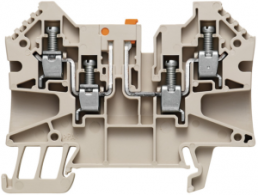 Isolating and measuring isolating terminal block, screw connection, 0.5-4.0 mm², 27 A, 6 kV, dark beige, 2436420000