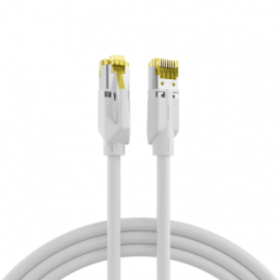 Patch cable, RJ45 plug, straight to RJ45 plug, straight, Cat 6A, S/FTP, LSZH, 0.15 m, white