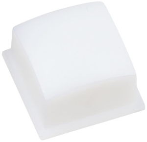 Cap, rectangular, (L x W x H) 12 x 12 x 7.5 mm, white, for short-stroke pushbutton Multimec 5G, 1TS16