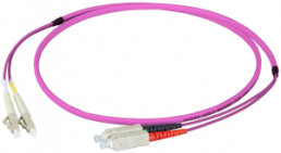FO patch cable, LC duplex to SC duplex, 25 m, OM4, multimode 50/125 µm