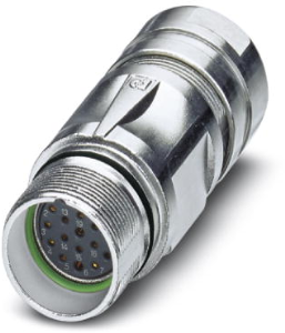 Socket, M23, 19 pole, crimp connection, SPEEDCON locking, straight, 1624008