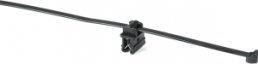 Edge clip, max. bundle Ø 22 mm, polyamide, heat stabilized, black, (L x W x H) 15 x 11 x 17.8 mm