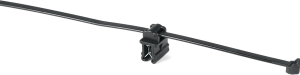 Edge clip, max. bundle Ø 45 mm, polyamide, heat stabilized, black, (L x W x H) 15 x 11 x 17.8 mm