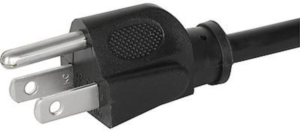 Connection line, North America, plug type B, straight on open end, SVT 3 x AWG 18, black, 2 m
