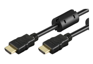 HDMI cable High Speed with Ethernet black with ferrite 5 m