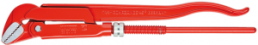 Pipe Wrench 45° red powder-coated 430 mm