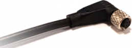 Sensor actuator cable, M5-cable socket, angled to open end, 3 pole, 1 m, PVC, black, 1 A, PXPPVC05RAF03ACL010PVC
