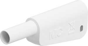 4 mm plug, screw connection, 2.5 mm², CAT II, CAT III, white, 66.2024-29