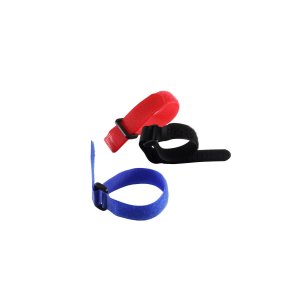 Velcro cable tie kit, releasable, nylon, (L x W) 250 x 20 mm, black/blue/red