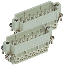 Pin contact insert, 16A, 32 pole, equipped, screw connection, with PE contact, 09200162613