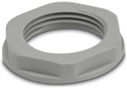 Counter nut, M25, 32 mm, silver gray, 1411208